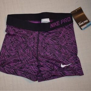 Nike Women's Purple Patterned Spandex